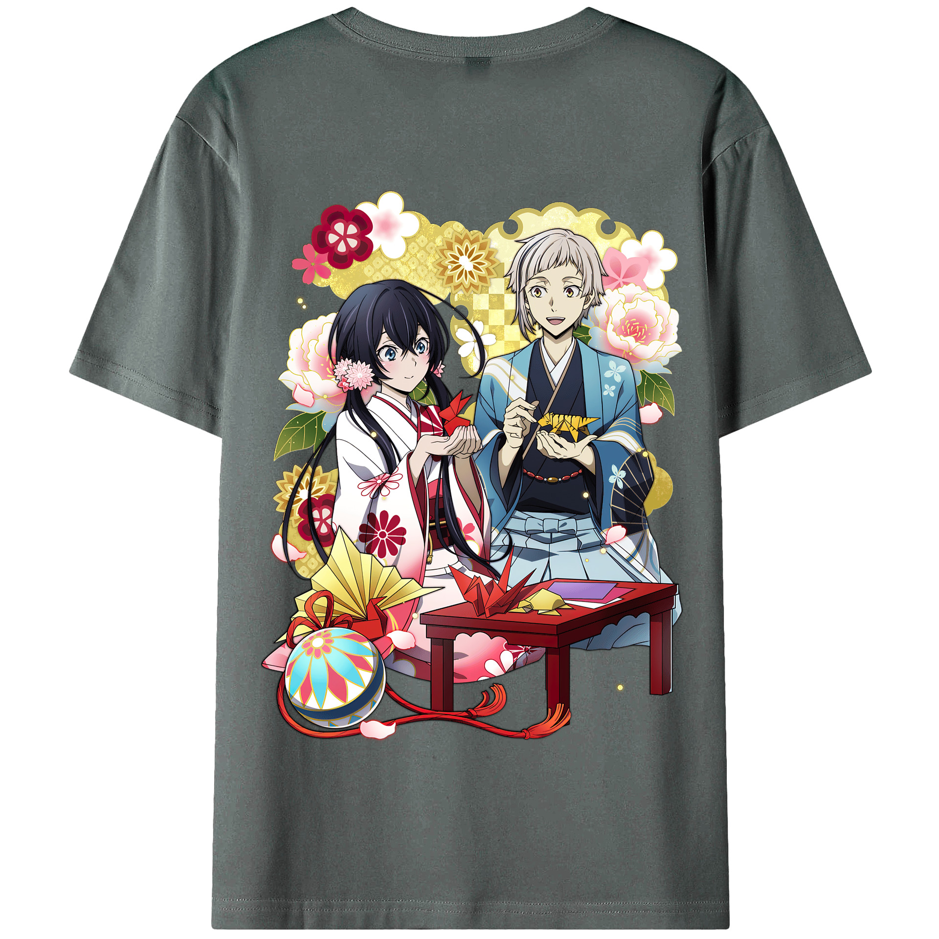 （画像用） 文豪ストレイドッグス Bungo Stray Dogs 綿100％半袖Tシャツ（背面プリント）